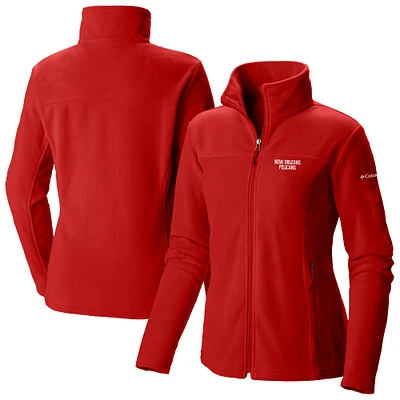 Women's Columbia  Red New Orleans Pelicans Give & Go II Fleece Full-Zip Jacket