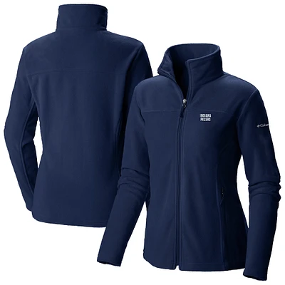 Women's Columbia  Navy Indiana Pacers Give & Go II Fleece Full-Zip Jacket