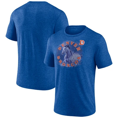 Men's  Royal Denver Broncos Sporting Chance Tri-Blend T-Shirt