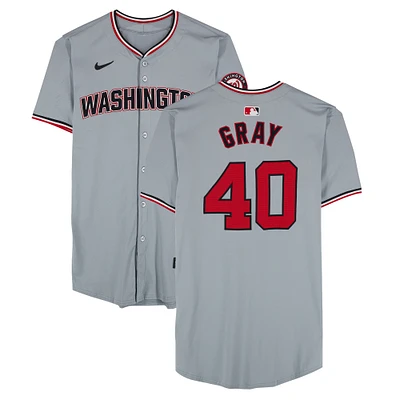 Josiah Gray Washington Nationals Game-Used #40 Gray Nike Jersey vs. Cincinnati Reds on March 28, 2024