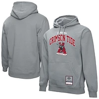Men's Mitchell & Ness  Heather Gray Alabama Crimson Tide Classic Arch Pullover Hoodie