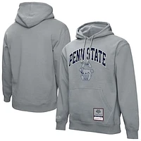 Men's Mitchell & Ness  Heather Gray Penn State Nittany Lions Classic Arch Pullover Hoodie