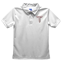 Toddler Vive La Fete  White Troy University Trojans Solid Polo