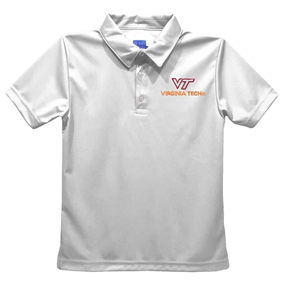 Toddler Vive La Fete  White Virginia Tech Hokies Solid Polo