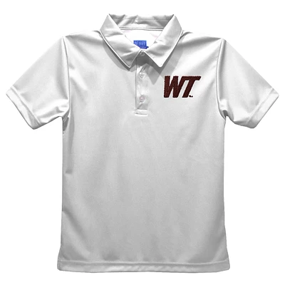Toddler Vive La Fete  White West Texas A&M Buffaloes Solid Polo