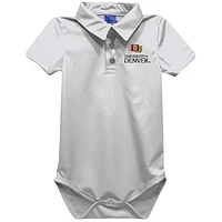 Infant Vive La Fete White Denver Pioneers Polo Bodysuit