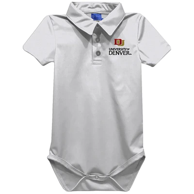 Infant Vive La Fete White Denver Pioneers Polo Bodysuit