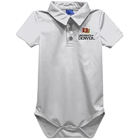 Infant Vive La Fete White Denver Pioneers Polo Bodysuit