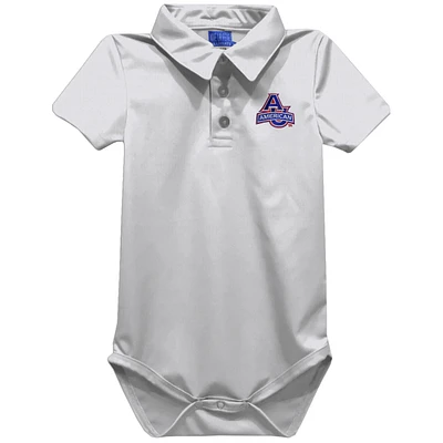 Infant Vive La Fete White American University Eagles Polo Bodysuit