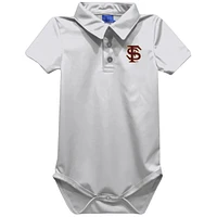 Infant Vive La Fete White Florida State Seminoles Polo Bodysuit