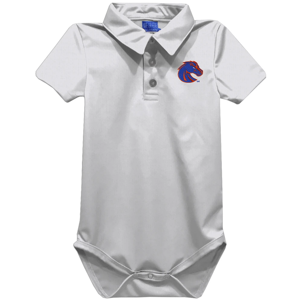 Infant Vive La Fete White Boise State Broncos Polo Bodysuit
