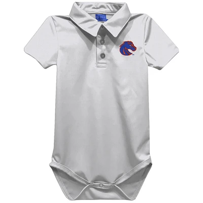 Infant Vive La Fete White Boise State Broncos Polo Bodysuit