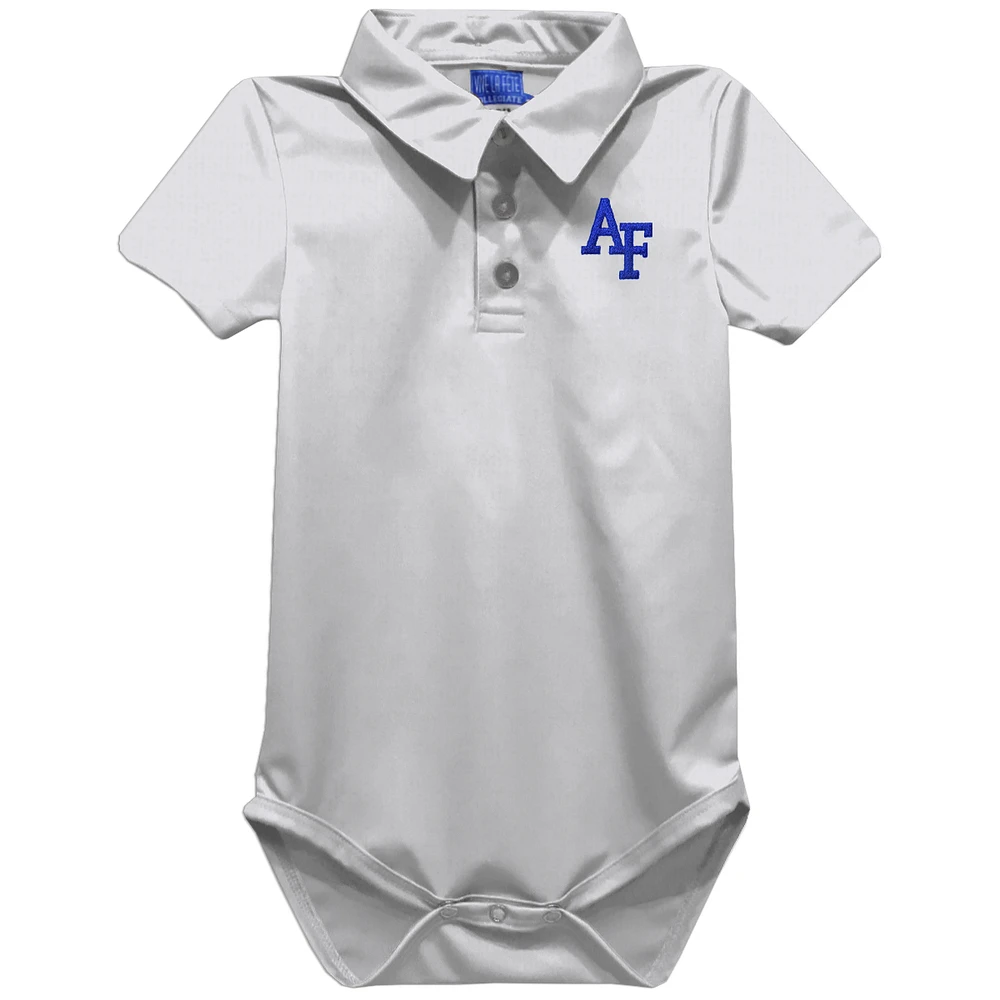 Infant Vive La Fete White Air Force Falcons Polo Bodysuit