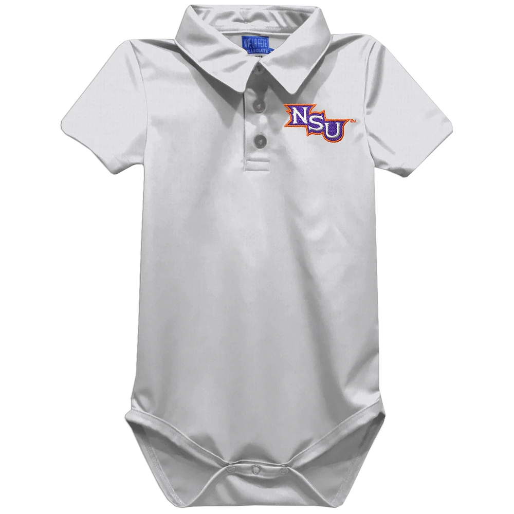 Infant Vive La Fete White Northwestern State Demons Polo Bodysuit