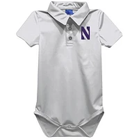 Infant Vive La Fete White Northwestern Wildcats Polo Bodysuit
