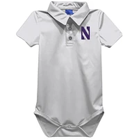 Infant Vive La Fete White Northwestern Wildcats Polo Bodysuit