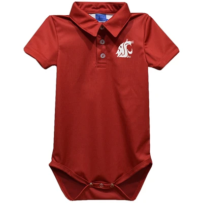 Infant Vive La Fete Crimson Washington State Cougars Polo Bodysuit
