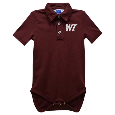 Infant Vive La Fete Maroon West Texas A&M Buffaloes Polo Bodysuit