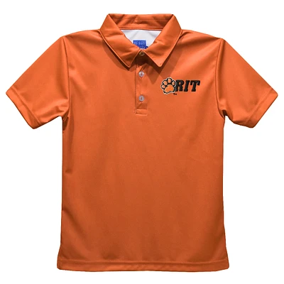 Toddler Vive La Fete Orange Rochester Institute of Technology Tigers Solid Polo