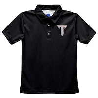 Toddler Vive La Fete Black Troy University Trojans Solid Polo