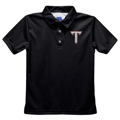 Toddler Vive La Fete Black Troy University Trojans Solid Polo