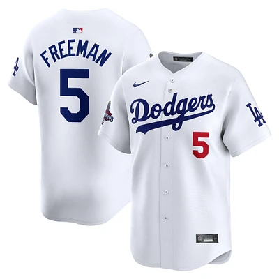 Men's Nike Freddie Freeman White Los Angeles Dodgers Home 2024 World Series Champions Limited Jersey