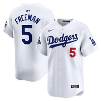 Men's Nike Freddie Freeman White Los Angeles Dodgers Home 2024 World Series Champions Limited Jersey