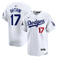 Men's Nike Shohei Ohtani White Los Angeles Dodgers Home 2024 World Series Champions Limited Jersey