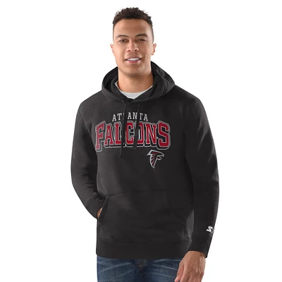 Men's Starter Black Atlanta Falcons Vintage Pullover Hoodie