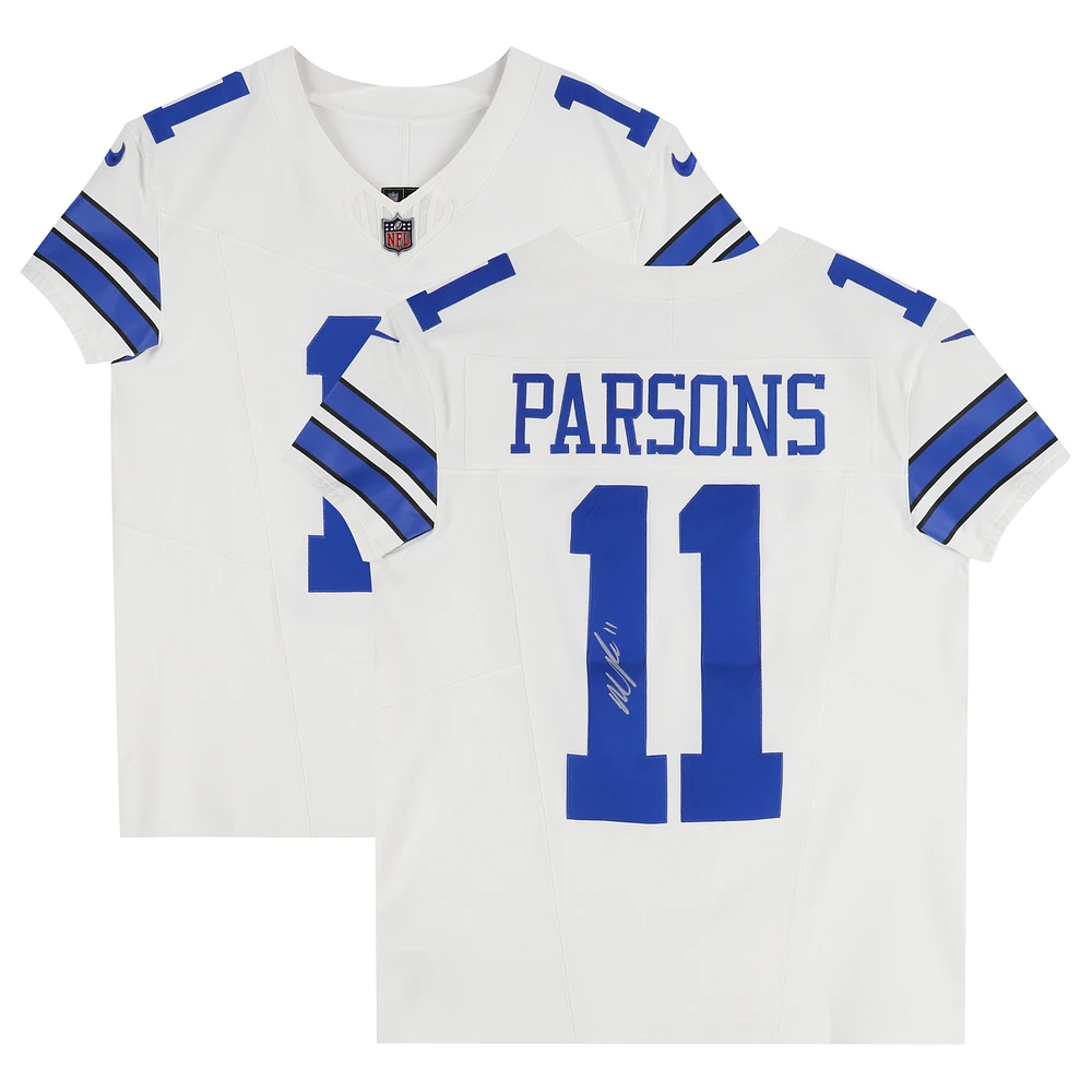 Micah Parsons Dallas Cowboys Autographed Nike White Elite Jersey