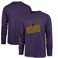 Men's '47 Purple Baltimore Ravens Rising Super Rival Long Sleeve T-Shirt