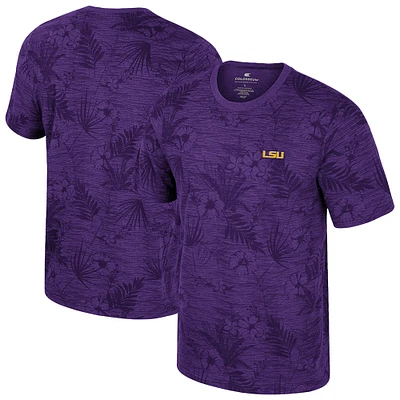 Men's Colosseum Purple LSU Tigers Floral Printed T-Shirt