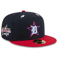 Men's New Era Navy/Red  Detroit Tigers 2025 MLB All-Star Game Workout Side Patch 59FIFTY Fitted Hat