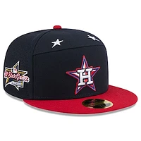Men's New Era Navy/Red  Houston Astros 2025 MLB All-Star Game Workout Side Patch 59FIFTY Fitted Hat