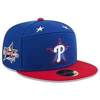 Men's New Era Blue/Red  Philadelphia Phillies 2025 MLB All-Star Game Workout Side Patch 59FIFTY Fitted Hat