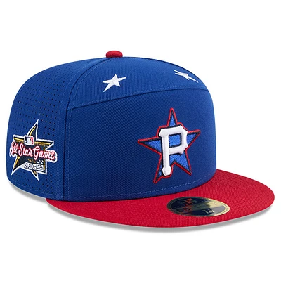 Men's New Era Blue/Red  Pittsburgh Pirates 2025 MLB All-Star Game Workout Side Patch 59FIFTY Fitted Hat