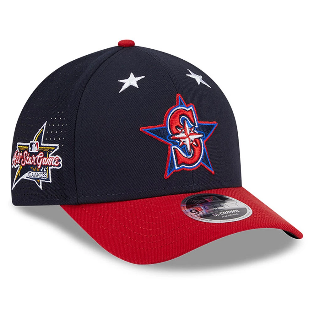 Men's New Era Navy/Red Seattle Mariners 2025 MLB All-Star Game Workout 9FORTY M-Crown Adjustable Hat