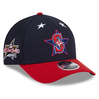 Men's New Era Navy/Red  Seattle Mariners 2025 MLB All-Star Game Workout 9FORTY M-Crown Adjustable Hat