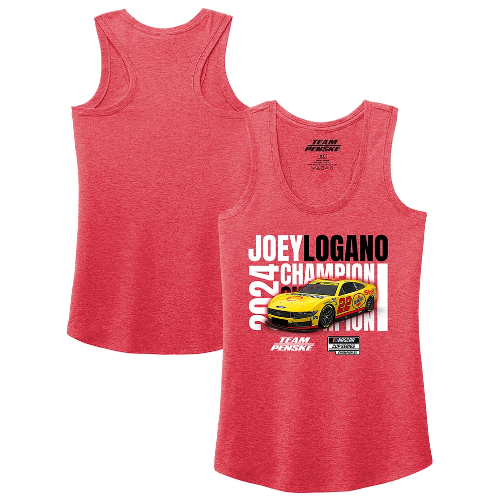 Women's Team Penske  Red Joey Logano 2024 NASCAR Cup Series Champion Car Tank Top