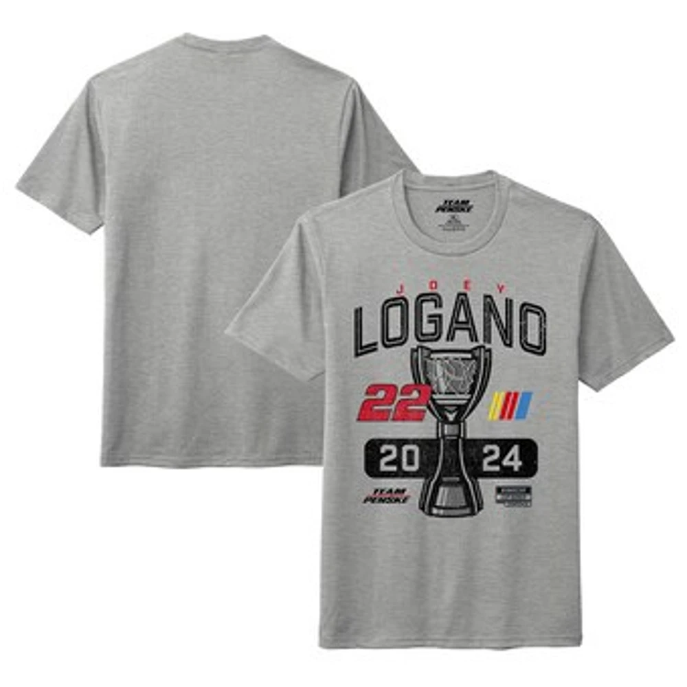 Men's Team Penske Heather Gray Joey Logano 2024 NASCAR Cup Series Champion Lifestyle T-Shirt