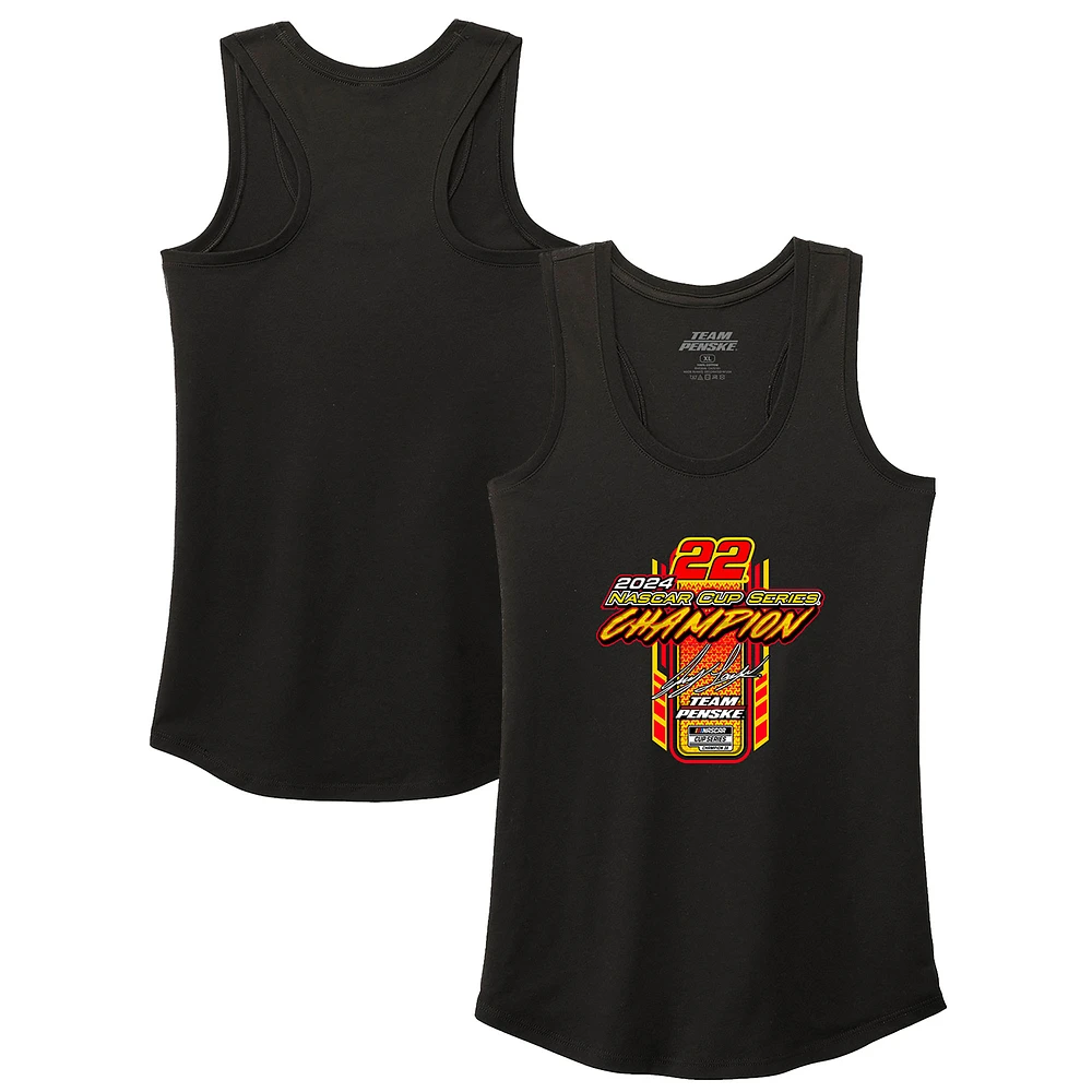 Women's Team Penske Black Joey Logano 2024 NASCAR Cup Series Champion Lifestyle Tank Top