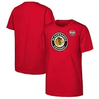 Youth Red Chicago Blackhawks 2025 NHL Winter Classic Primary Logo T-Shirt