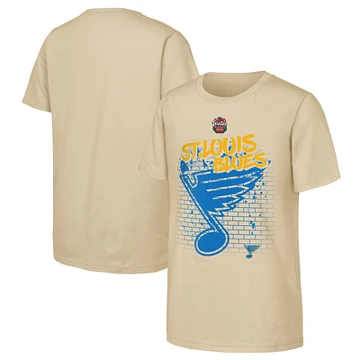 Youth Tan St. Louis Blues 2025 NHL Winter Classic Street Art T-Shirt