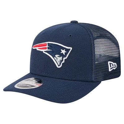 Men's New Era  Navy New England Patriots Team Collection 9SEVENTY Stretch-Snap Adjustable Hat