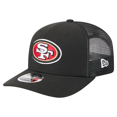 Men's New Era  Black San Francisco 49ers Team Collection 9SEVENTY Stretch-Snap Adjustable Hat