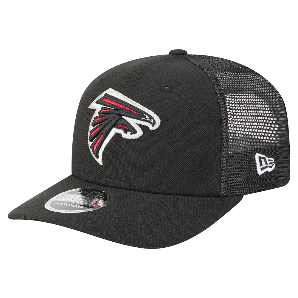 Men's New Era Black Atlanta Falcons Team Collection 9SEVENTY Stretch-Snap Adjustable Hat