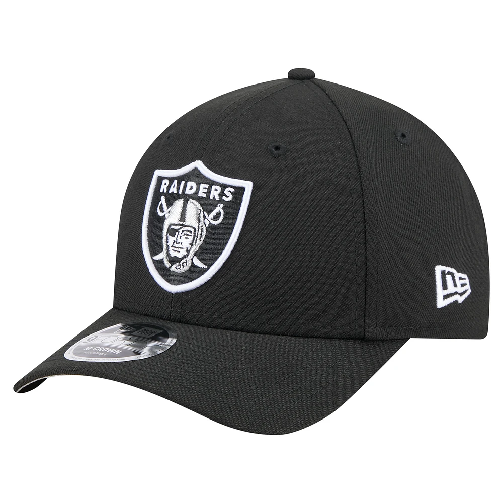 Men's New Era Black Las Vegas Raiders Team Collection 9FORTY M-Crown Adjustable Hat