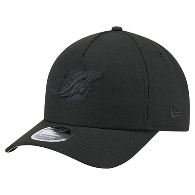 Men's New Era  Black Miami Dolphins Team Collection 9FORTY M-Crown A-Frame Adjustable Hat