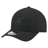 Men's New Era  Black Miami Dolphins Team Collection 9FORTY M-Crown A-Frame Adjustable Hat