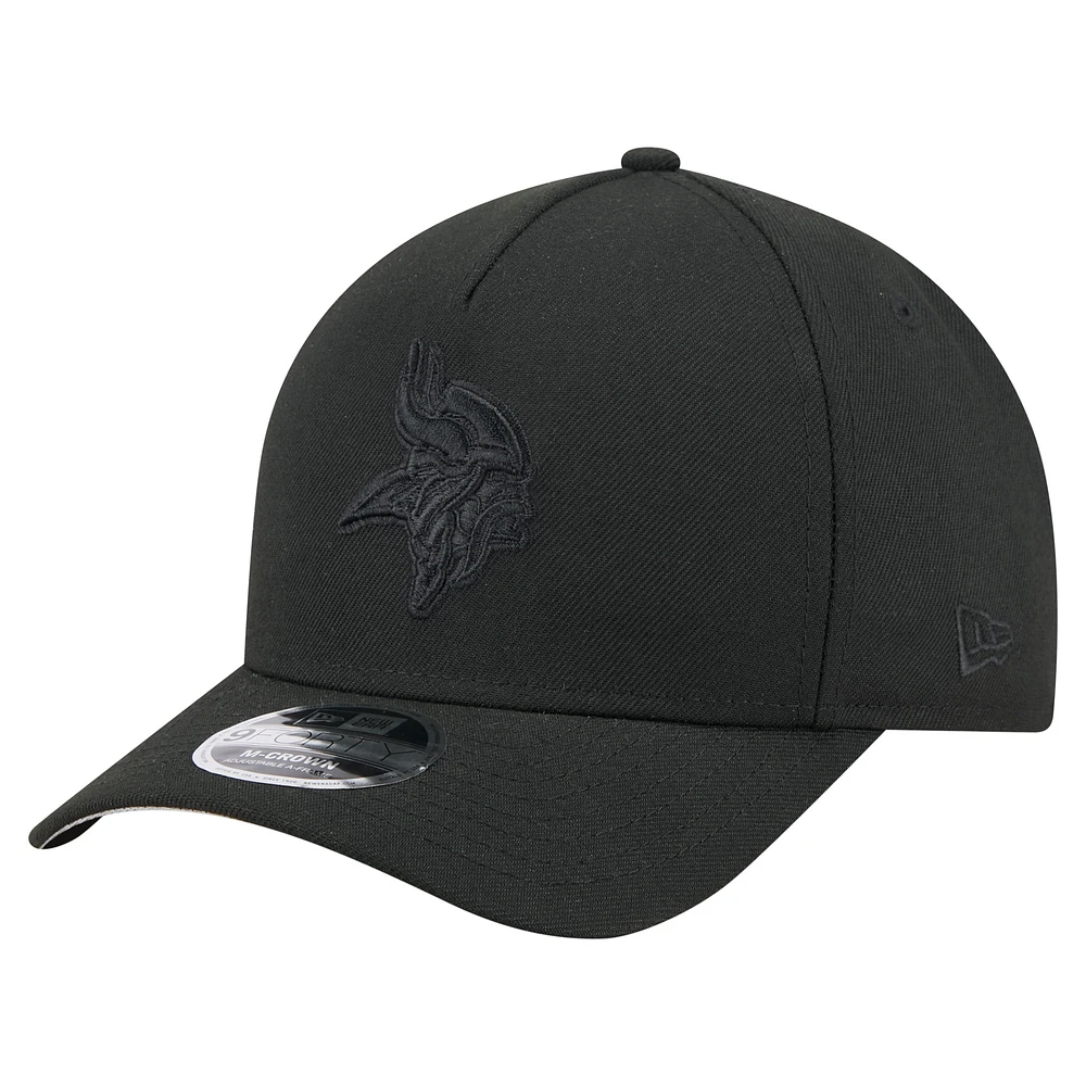 Men's New Era Black Minnesota Vikings Team Collection 9FORTY M-Crown A-Frame Adjustable Hat